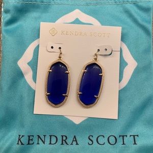 KENDRA SCOTT DANI COBALT BLUE EARRINGS